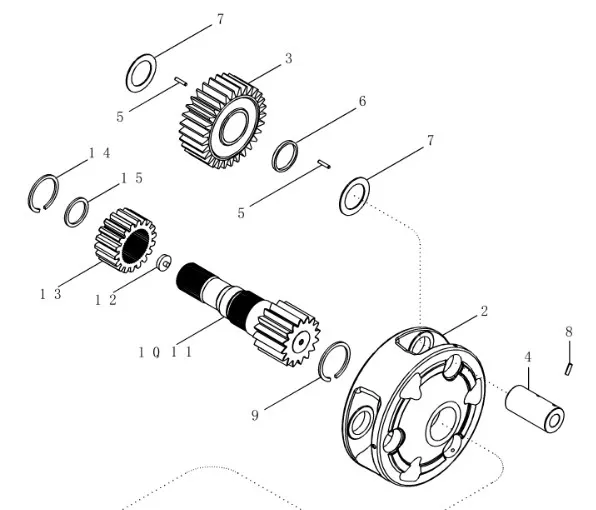395481A1 - Вал шестеренч. редуктора планетарн. моста задн. TGT8./Mg.